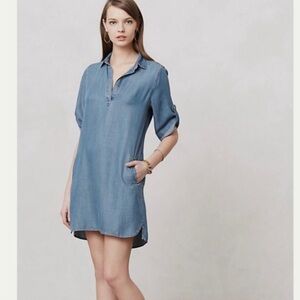 Anthropologie - Cloth & Stone Chambray Shirt Dress